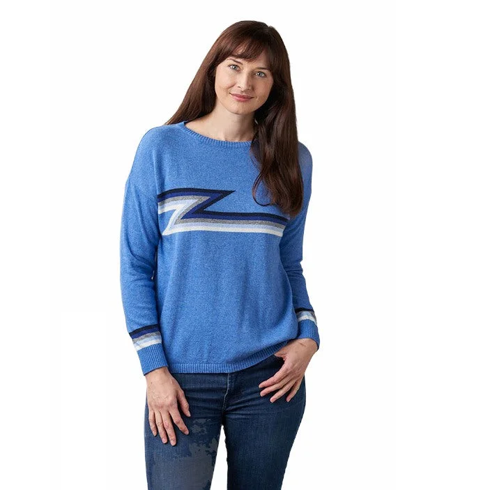 Ziggy Cashmere Jumper Zigzag Blues